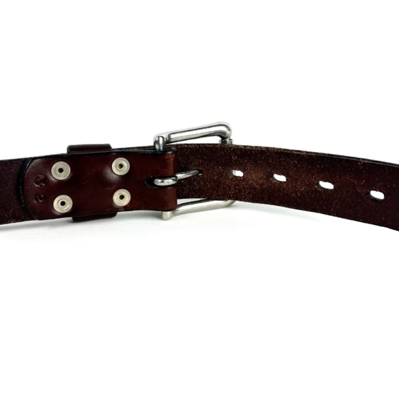 Brave Leather Thick Cowhide Italian Leather Classic Chocolate Brown Belt • S/M - Picture 6 of 10